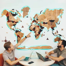 Load image into Gallery viewer, 3D Solid Wooden World Map