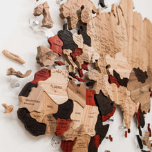 Load image into Gallery viewer, 3D Solid Wooden World Map