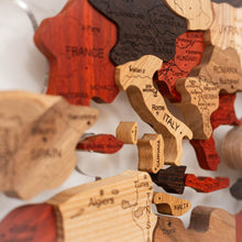 Load image into Gallery viewer, 3D Solid Wooden World Map
