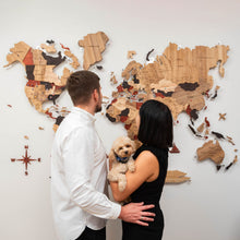 Load image into Gallery viewer, 3D Solid Wooden World Map
