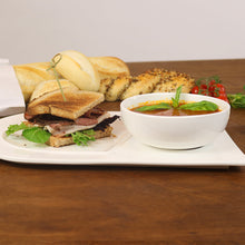 Load image into Gallery viewer, Soup and Sandwich Plate-Set of 4