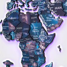 Load image into Gallery viewer, 3D LED / LUMINOUS Wooden World Map 3.0 Space