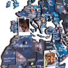 Load image into Gallery viewer, 3D Wooden World Map Space