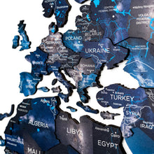 Load image into Gallery viewer, 3D Wooden World Map Space