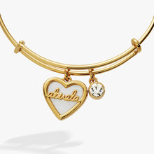 Load image into Gallery viewer, Abuela Mother of Pearl Heart Charm Bangle