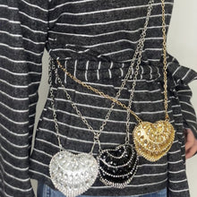 Load image into Gallery viewer, Sparkling Heart-Shaped Crossbody Bag Everyday Glam Diamond-Studded Mini Purse (MAC279)
