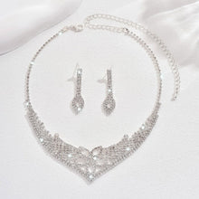 Load image into Gallery viewer, Sparkling Rhinestone Trio Earrings Necklace Bracelet Collection (MAC315)