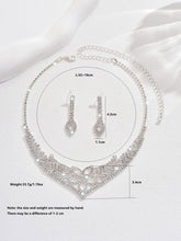 Load image into Gallery viewer, Sparkling Rhinestone Trio Earrings Necklace Bracelet Collection (MAC315)