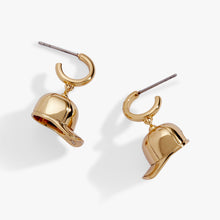 Load image into Gallery viewer, Baseball Cap Huggie Drop Earrings