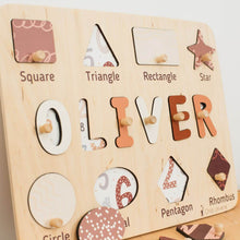 Load image into Gallery viewer, Shape Sorting Name Board
