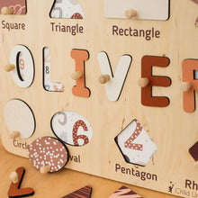 Load image into Gallery viewer, Shape Sorting Name Board