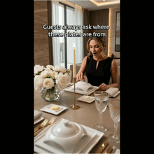Load image into Gallery viewer, Square Porcelain Dinnerware Set