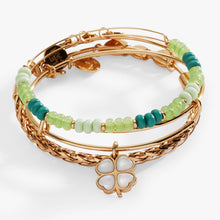 Load image into Gallery viewer, Lucky Four-Leaf Clover Set of 3 Bangles
