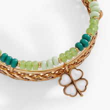 Load image into Gallery viewer, Lucky Four-Leaf Clover Set of 3 Bangles