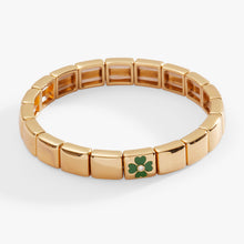 Load image into Gallery viewer, Lucky Four-Leaf Clover Stretch Bracelet