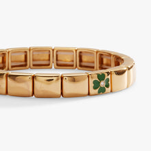 Load image into Gallery viewer, Lucky Four-Leaf Clover Stretch Bracelet