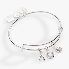 Load image into Gallery viewer, Love and Luck Multi-Charm Bangle