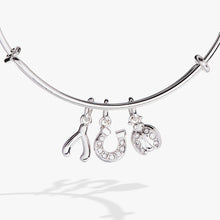 Load image into Gallery viewer, Love and Luck Multi-Charm Bangle