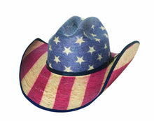 Load image into Gallery viewer, Bullhide Star Spangled - (20X) Straw Cowboy Hat