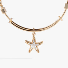 Load image into Gallery viewer, Textured Starfish Charm Bangle