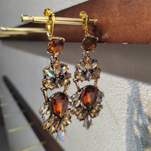 Load image into Gallery viewer, Statement Rhinestones Large Drop Earrings (MAC327)