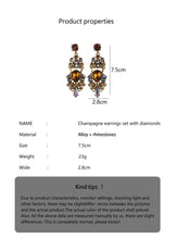 Load image into Gallery viewer, Statement Rhinestones Large Drop Earrings (MAC327)