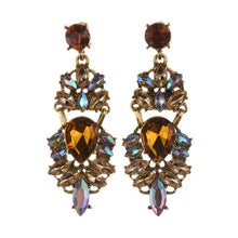 Load image into Gallery viewer, Statement Rhinestones Large Drop Earrings (MAC327)
