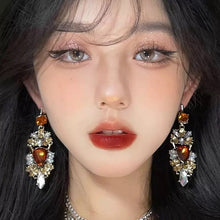 Load image into Gallery viewer, Statement Rhinestones Large Drop Earrings (MAC327)