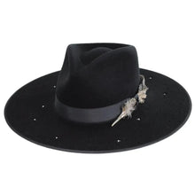 Load image into Gallery viewer, Stetson Night Sky S - Wide Brim Fedora Wool Felt Cowgirl Hat