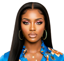 Load image into Gallery viewer, Light Brown Ombre Brazilian Hair 24' Glueless Piano Color Body Wave Human Hair Pre-cut Lace Front Wigs