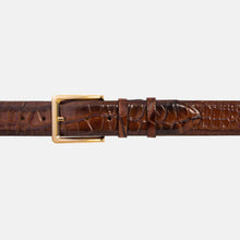 Load image into Gallery viewer, The Strat Brown Leather Belt