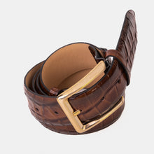 Load image into Gallery viewer, The Strat Brown Leather Belt