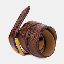 Load image into Gallery viewer, The Strat Brown Leather Belt
