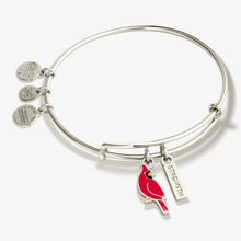 Load image into Gallery viewer, 'Strength' Cardinal Duo Charm Bangle Bracelet