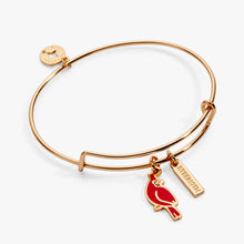 Load image into Gallery viewer, 'Strength' Cardinal Duo Charm Bangle Bracelet