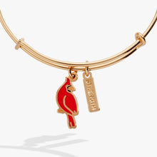 Load image into Gallery viewer, 'Strength' Cardinal Duo Charm Bangle Bracelet