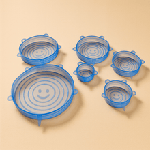 Load image into Gallery viewer, Stretchy Bowl Lids 6 Pack - Food-Safe Silicone