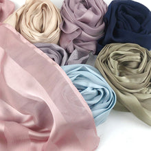 Load image into Gallery viewer, Striped Crinkle Chiffon Hijab with Organic Texture (MH143)