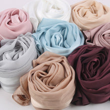 Load image into Gallery viewer, Striped Crinkle Chiffon Hijab with Organic Texture (MH143)