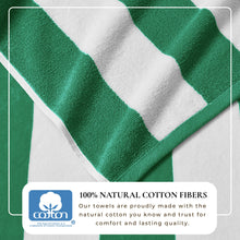 Load image into Gallery viewer, Cotton Velour Cabana Stripe Beach Towel - Novia Collection