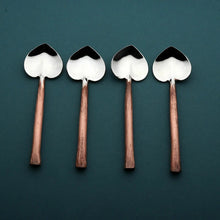 Load image into Gallery viewer, Sundance Heart Coffee/Dessert Table Spoon 4 Pc. Set
