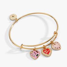 Load image into Gallery viewer, Sweet Shop 'Be Mine' Heart Multi Charm Bangle