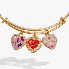 Load image into Gallery viewer, Sweet Shop 'Be Mine' Heart Multi Charm Bangle