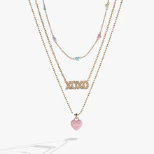 Load image into Gallery viewer, Sweethearts® Triple-Strand Charm Necklace