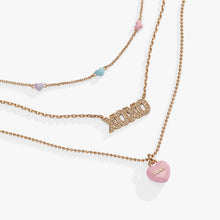 Load image into Gallery viewer, Sweethearts® Triple-Strand Charm Necklace