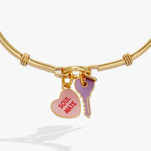 Load image into Gallery viewer, Sweethearts® ‘Soul Mate’ Heart &amp; Key Tension Bangle