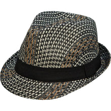 Load image into Gallery viewer, Deadwood Trading Domino - Straw Fedora Hat