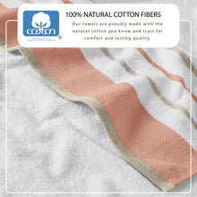Load image into Gallery viewer, Decorative Cotton Stripe Bath Towel Set - Noelle Collection