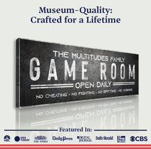Load image into Gallery viewer, Family Game Room Sign