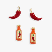Load image into Gallery viewer, Taco Hot Sauce &amp; Pepper Stud Set
